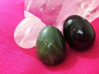 Kundalini Cervical Awakening Moss Agate 2" Eggs - Image 2