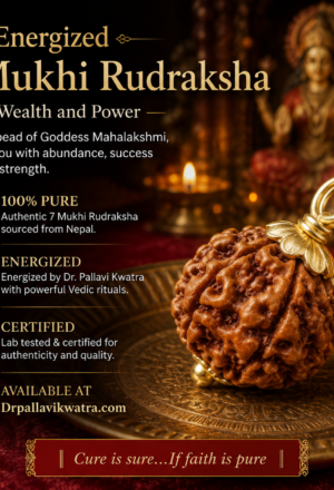 Energized 7 Mukhi Rudraksha for Wealth