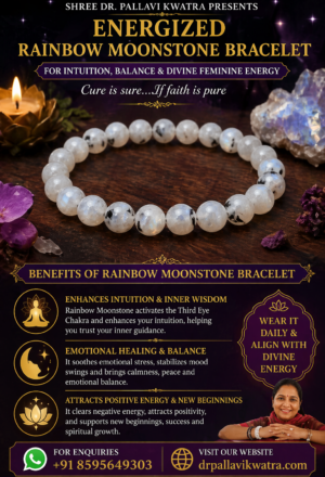 Energized Rainbow Moonstone Bracelet for Intuition